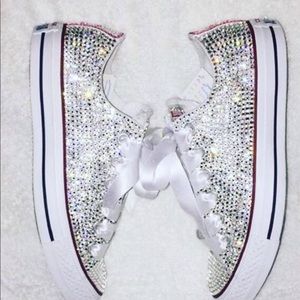 Custome jeweled converse made when ordered